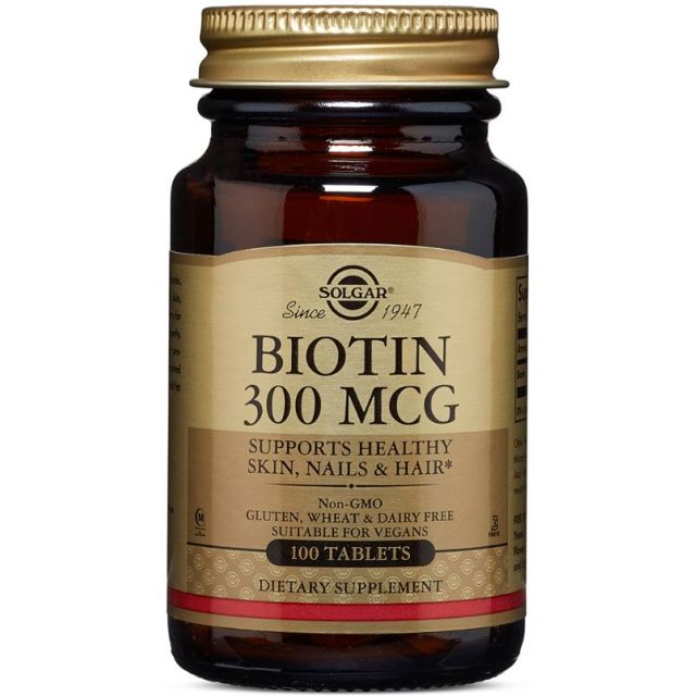 Biotin 300 mcg 100 Tablets Solgar