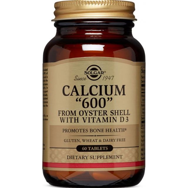 Calcium "600" Tablets from Oyster Shell with Vitamin D3 240 Tablets Solgar