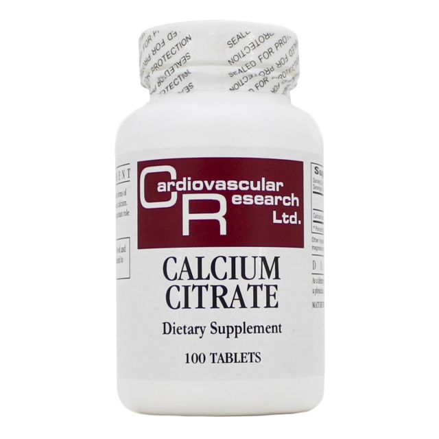 Calcium Citrate 165 mg 100 tabs Ecological Formulas / Cardiovascular Research