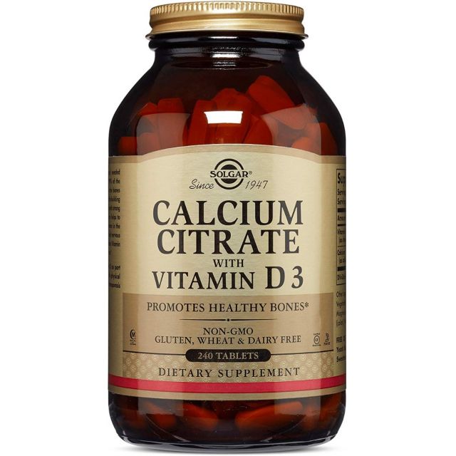 Calcium Citrate with Vitamin D3 240 Tablets Solgar