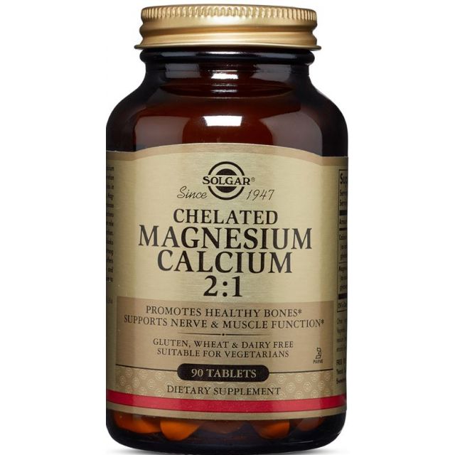Chelated Magnesium Calcium 2:1 90 tablets Solgar