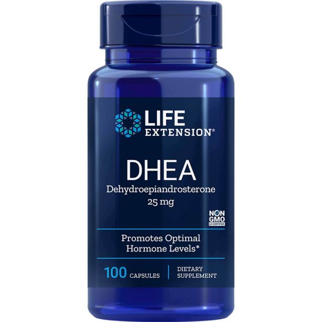 DHEA dehydroepiandrosterone 25 mg Life Extension 100 tabs Life Extension