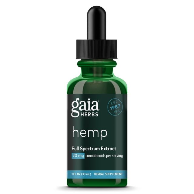 Gaia Herbs Hemp Full Spectrum Extract 20 mg 1oz Gaia Herbs