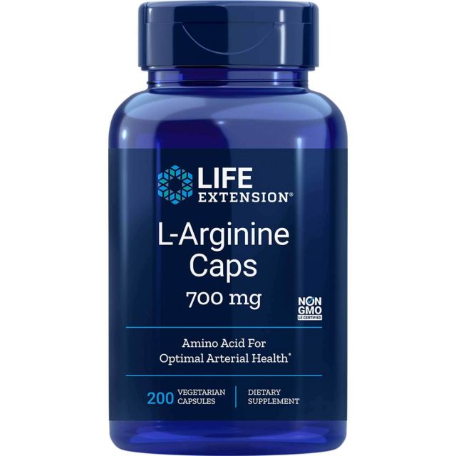 L-Arginine Caps 700 mg 200 vcaps Life Extension