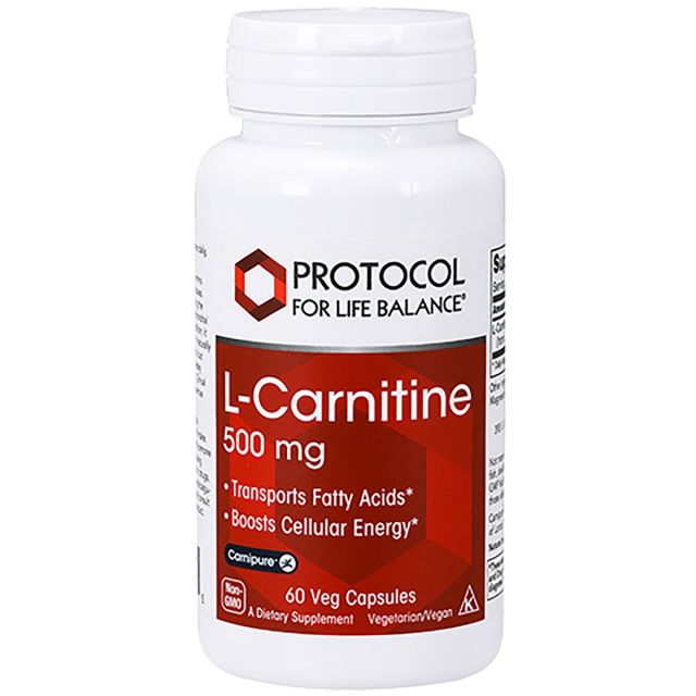 L-Carnitine 500 mg 60 vcaps Protocol For Life Balance