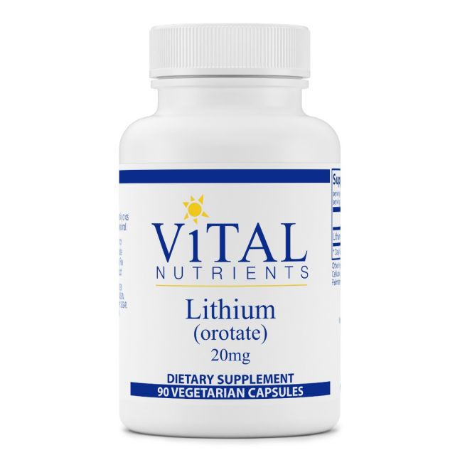 Lithium (orotate) 20 mg vital nutrients