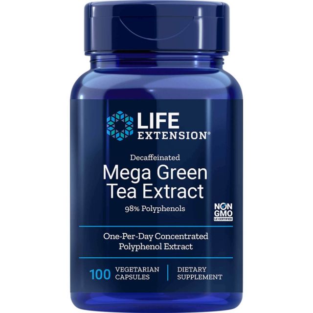 Mega Green Tea Extract (decaffeinated) 100 vcaps Life Extension