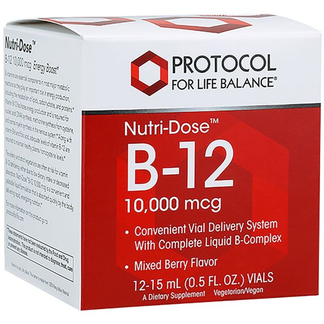 Nutri-Dose B-12 10,000mcg 12 Vials Protocol For Life Balance 