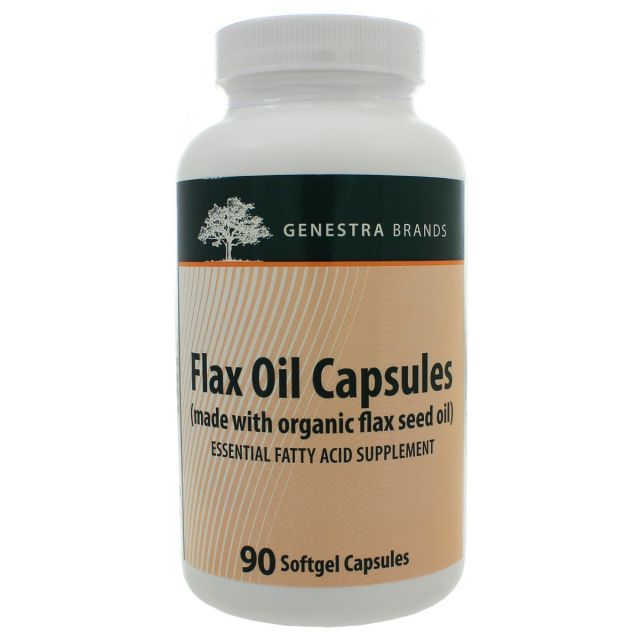Organic Flax Oil Capsules 90 gels Genestra / Seroyal