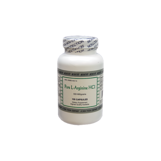 Pure L-Arginine HCl 500 mg 100 caps Montiff