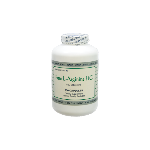 Pure L-Arginine HCl 500 mg 250 caps Montiff