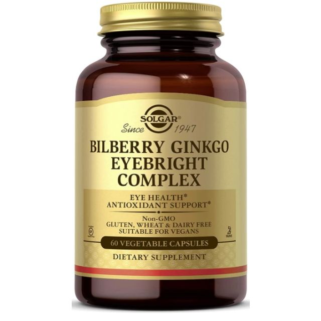 Bilberry Ginkgo Eyebright Complex 60 veg caps Solgar