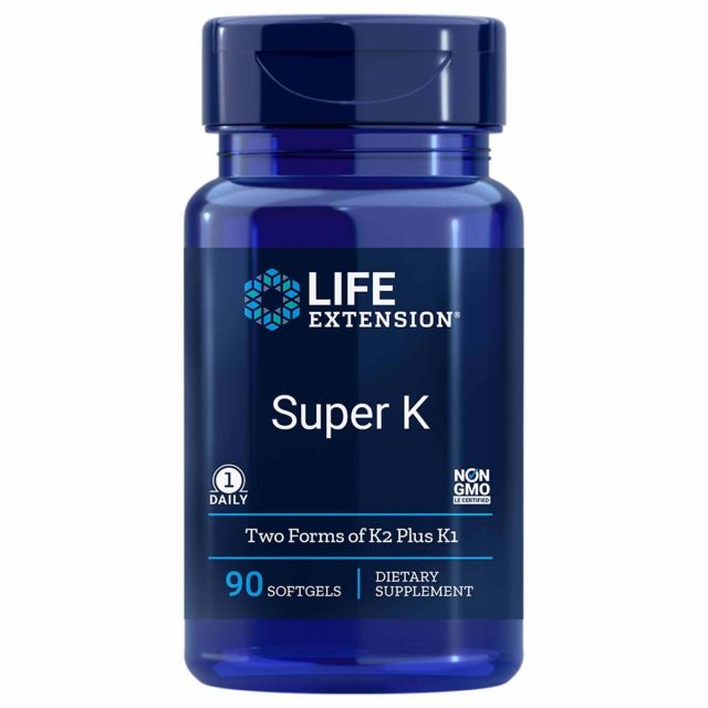Super K (two forms of K2 plus K1) 90 softgels Life Extension