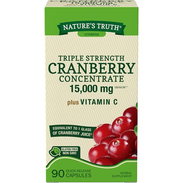 Triple Strength Cranberry Concentrate 15000mg Plus Vitamin C