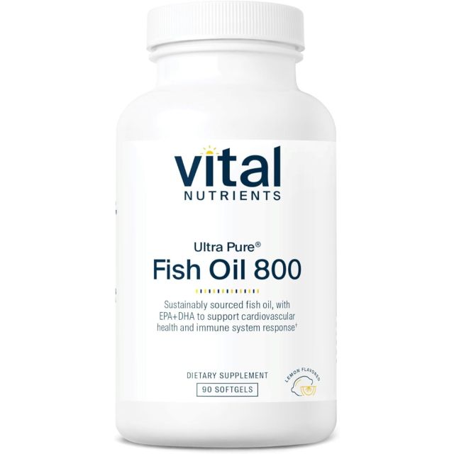 Ultra Pure Fish Oil 800 Lemon 90 gels Vital Nutrients