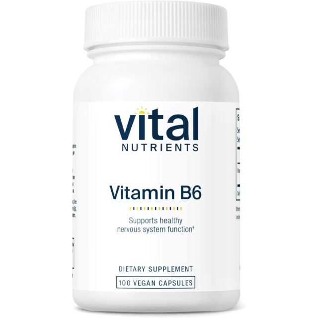 Vitamin B6 100mg 100 caps Vital Nutrients