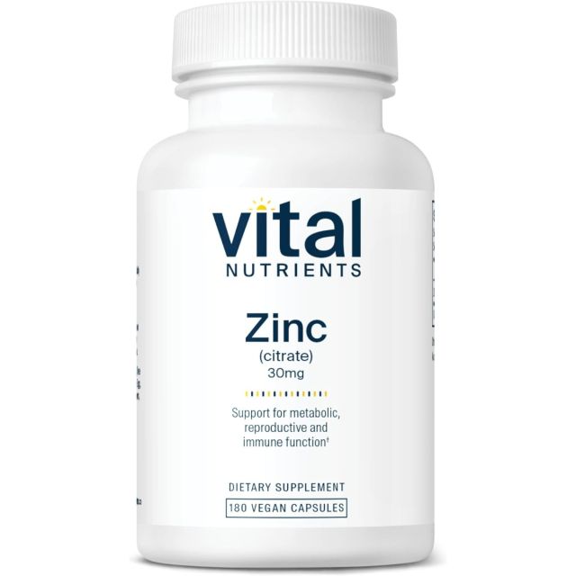 Vital Nutrients Zinc Citrate 30mg 90 caps
