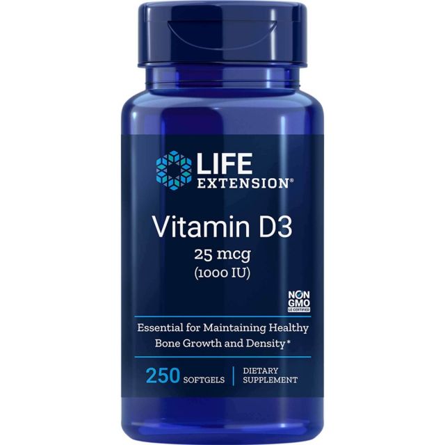Vitamin D3 1000 IU 250 softgels Life Extension