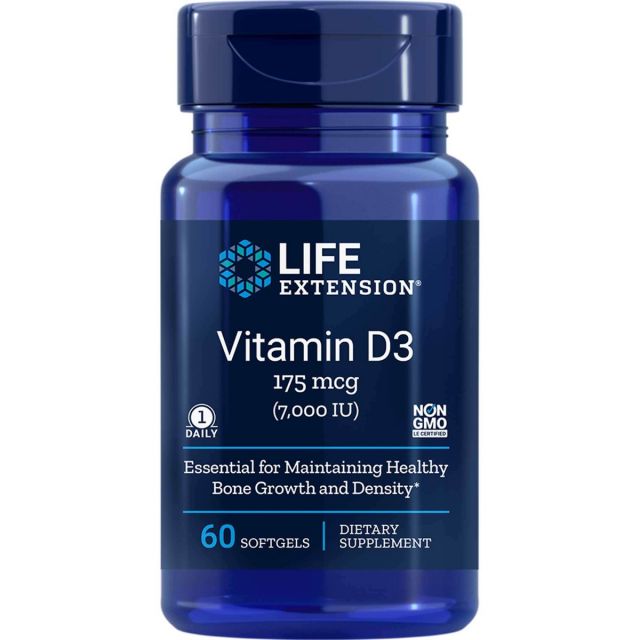 Vitamin D3 7,000 UI 60 sgles Life Extension