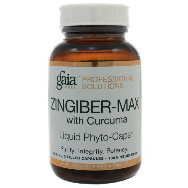 Zingiber-Max with Curcuma 60 lvcaps Gaia Herbs