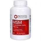 MSM Bio-Available Sulfur 1000 mg 180 vcaps Protocol For Life Balance