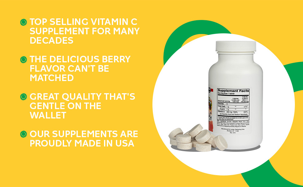 Landau Chewable Vitamin C Candy 300mg 250 tablets Landau Chewable Vitamin C Candy 300mg 250 tabs