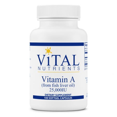 Vitamin A 25,000 iu 100 gels Vital Nutrients